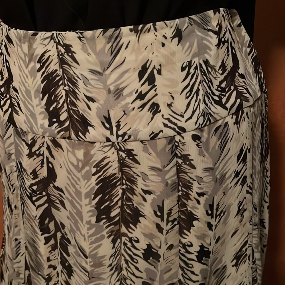 Pendleton Sheer Feather Design Layered Skirt - image 4